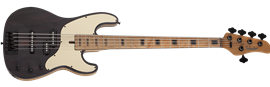 Schecter DIAMOND SERIES  Model-T 5 Exotic Ziricote Natural Satin  5-String Electric Bass Guitar 2023